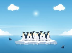 PINGUINI SUL GHIACCIO